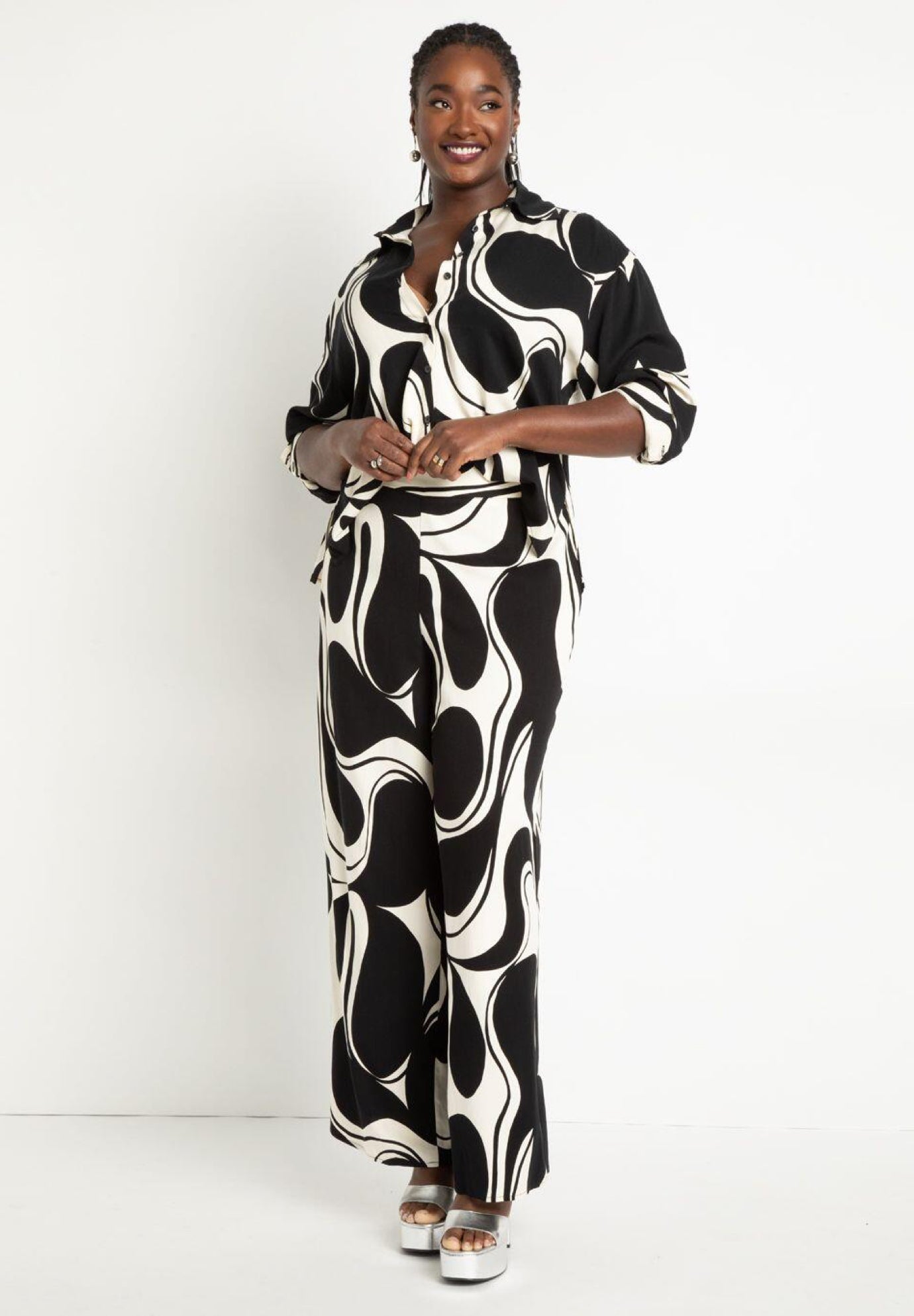 Printed Wide Leg Pant image number 0