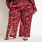 Satin Pant With Slit Leg Detail image number null