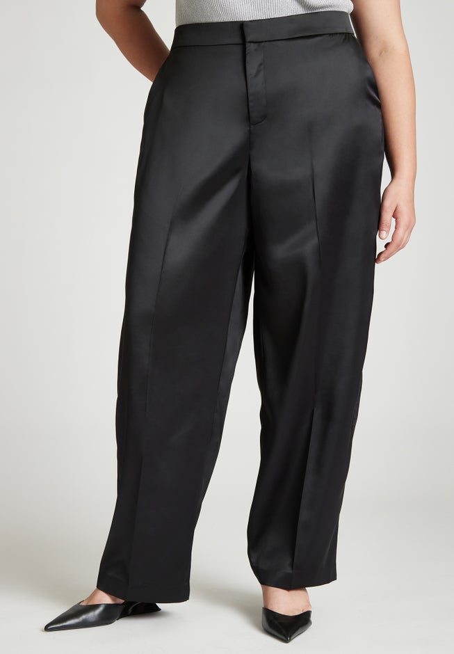 Satin Wide Leg Trouser image number null