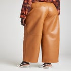 Faux Leather Wide Leg Pant image number null