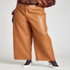 Faux Leather Wide Leg Pant image number null