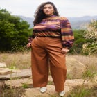 Faux Leather Wide Leg Pant image number null