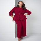 Belted 4-Piece Stretch Knit Wardrober image number null