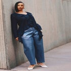 Coated Denim Jean image number null