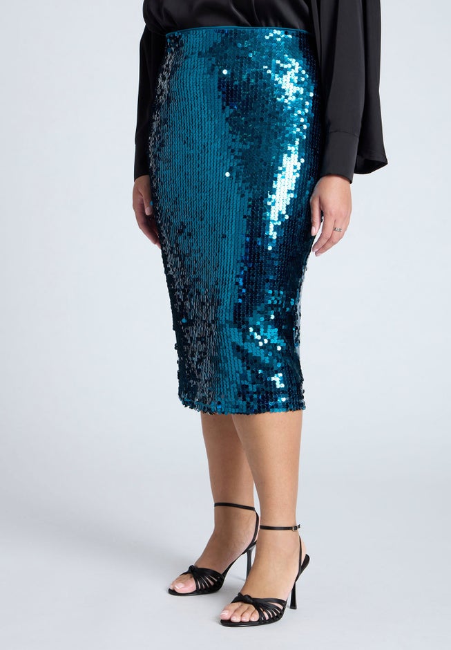 Sequin Pencil Skirt image number null