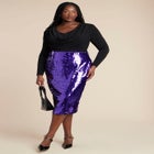 Sequin Pencil Skirt image number null