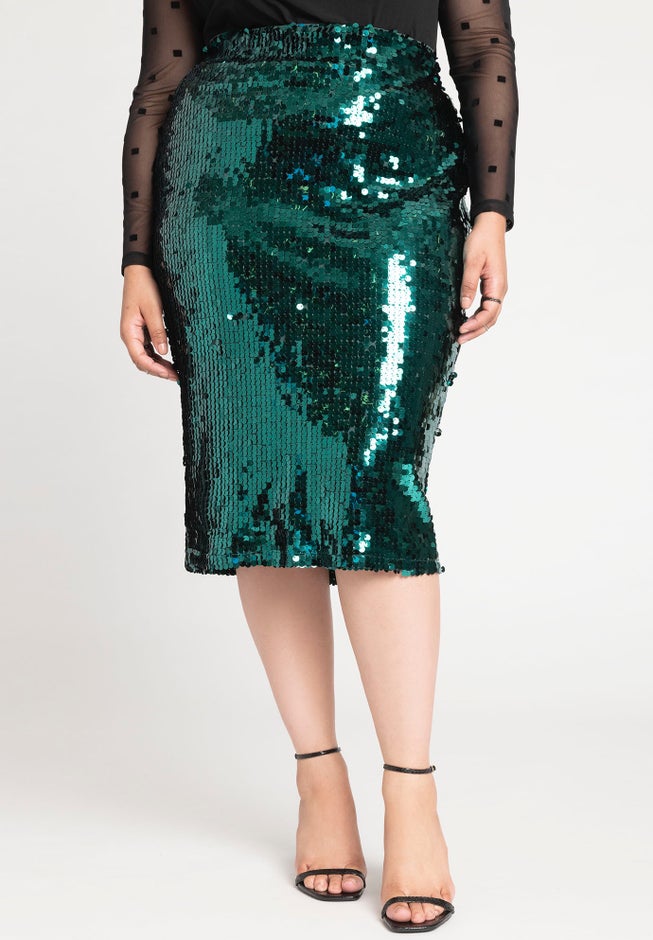 Sequin Pencil Skirt image number null