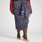 Barkwood x ELOQUII Printed Draped Skirt image number null