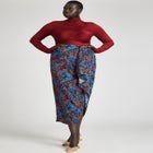 Barkwood x ELOQUII Printed Draped Skirt image number null