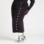 Maxi Sweater Skirt With Button Down Placket image number null