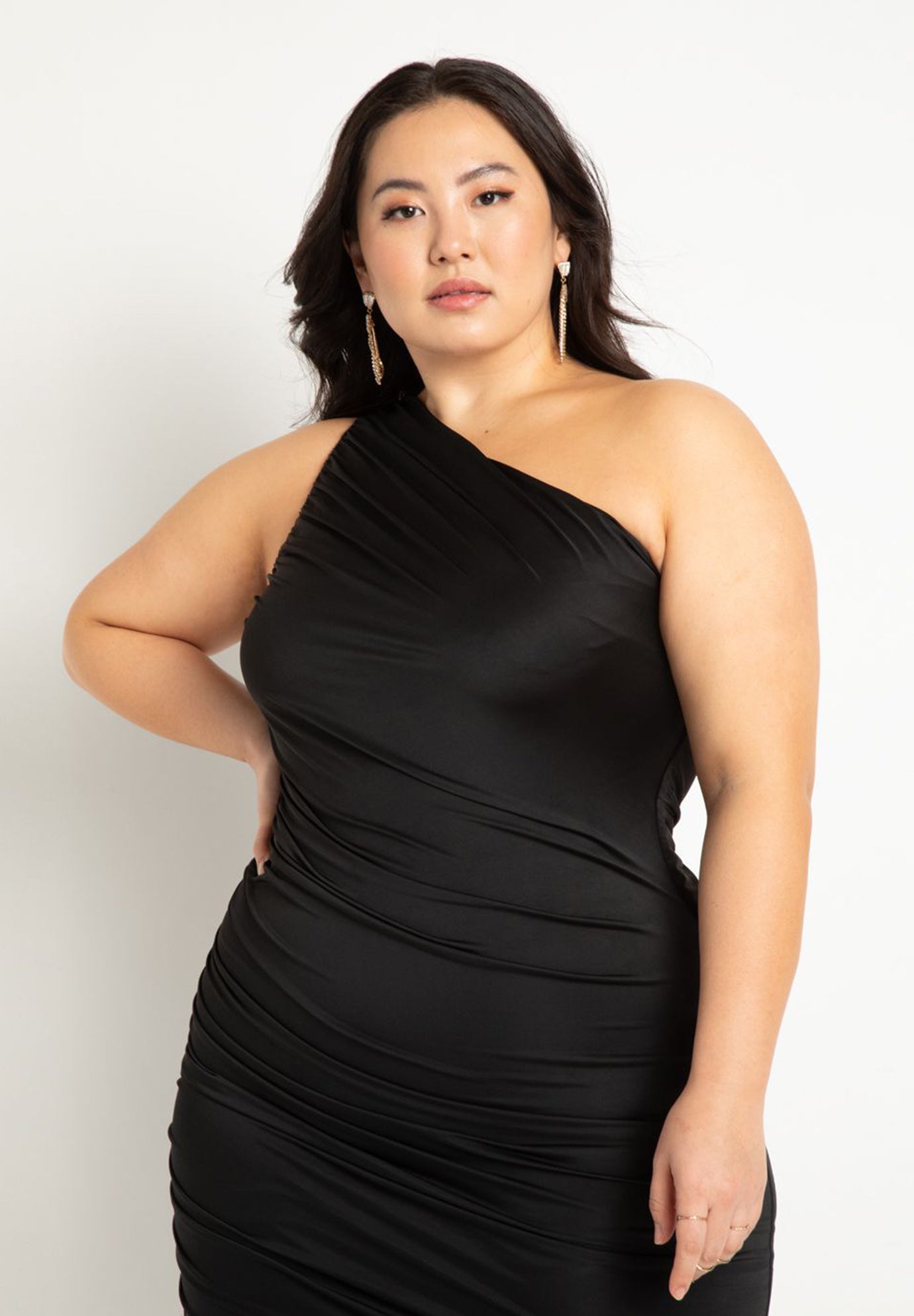 Ruched One Shoulder Dress image number 1