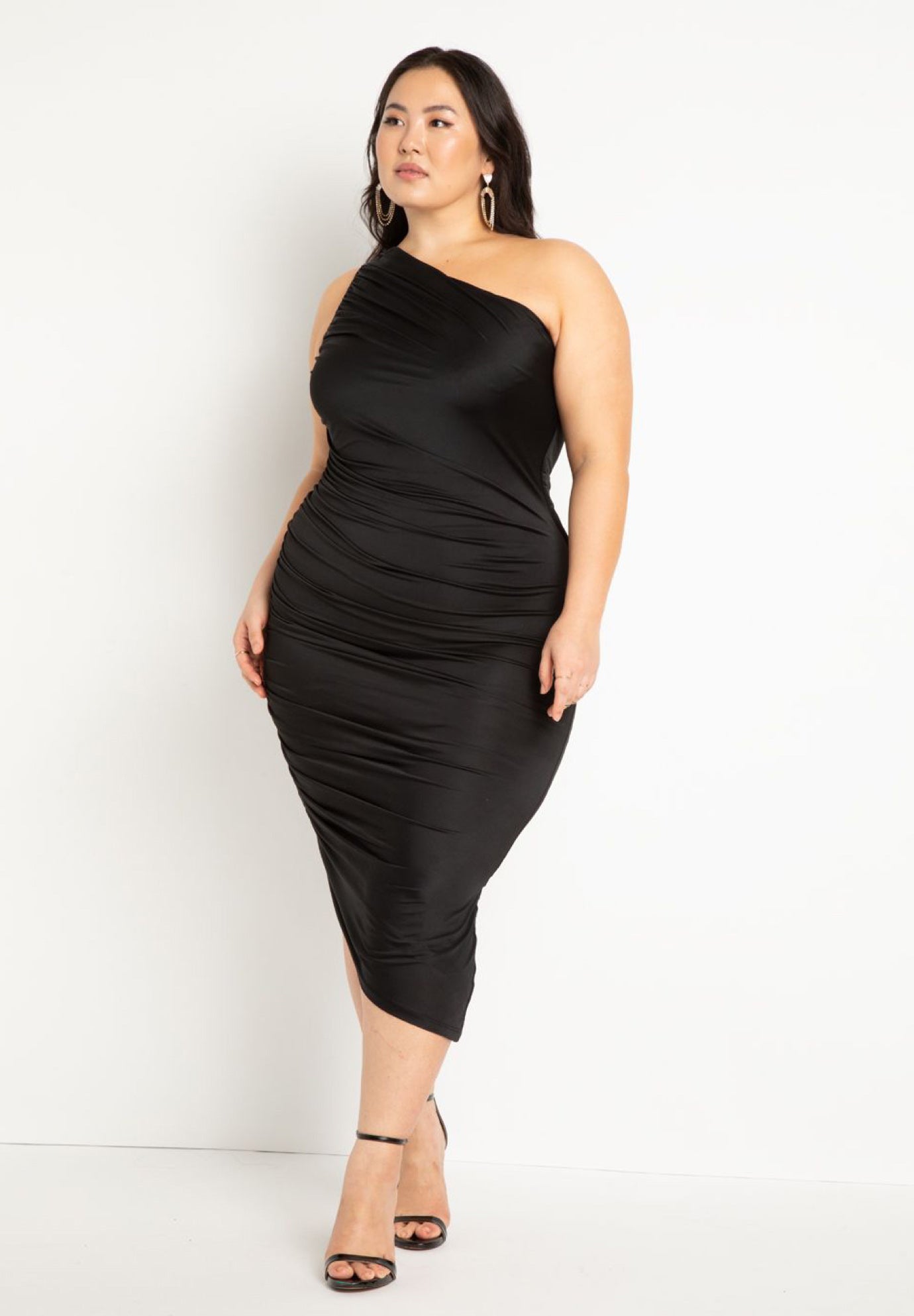 Ruched One Shoulder Dress image number 0