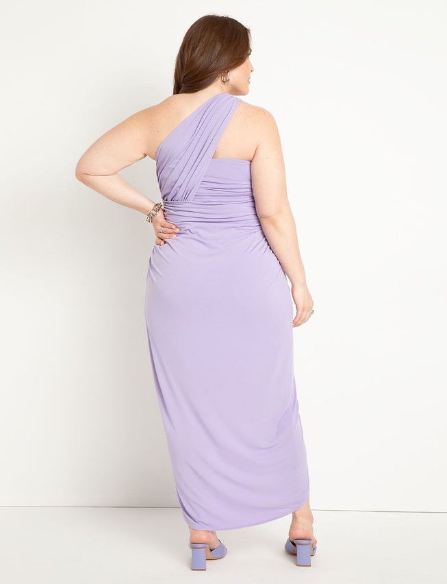 Shirred Wrap Dress image number null