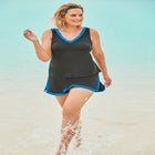Chlorine-Resistant A-Line Two-Piece Skirtini Set image number 0