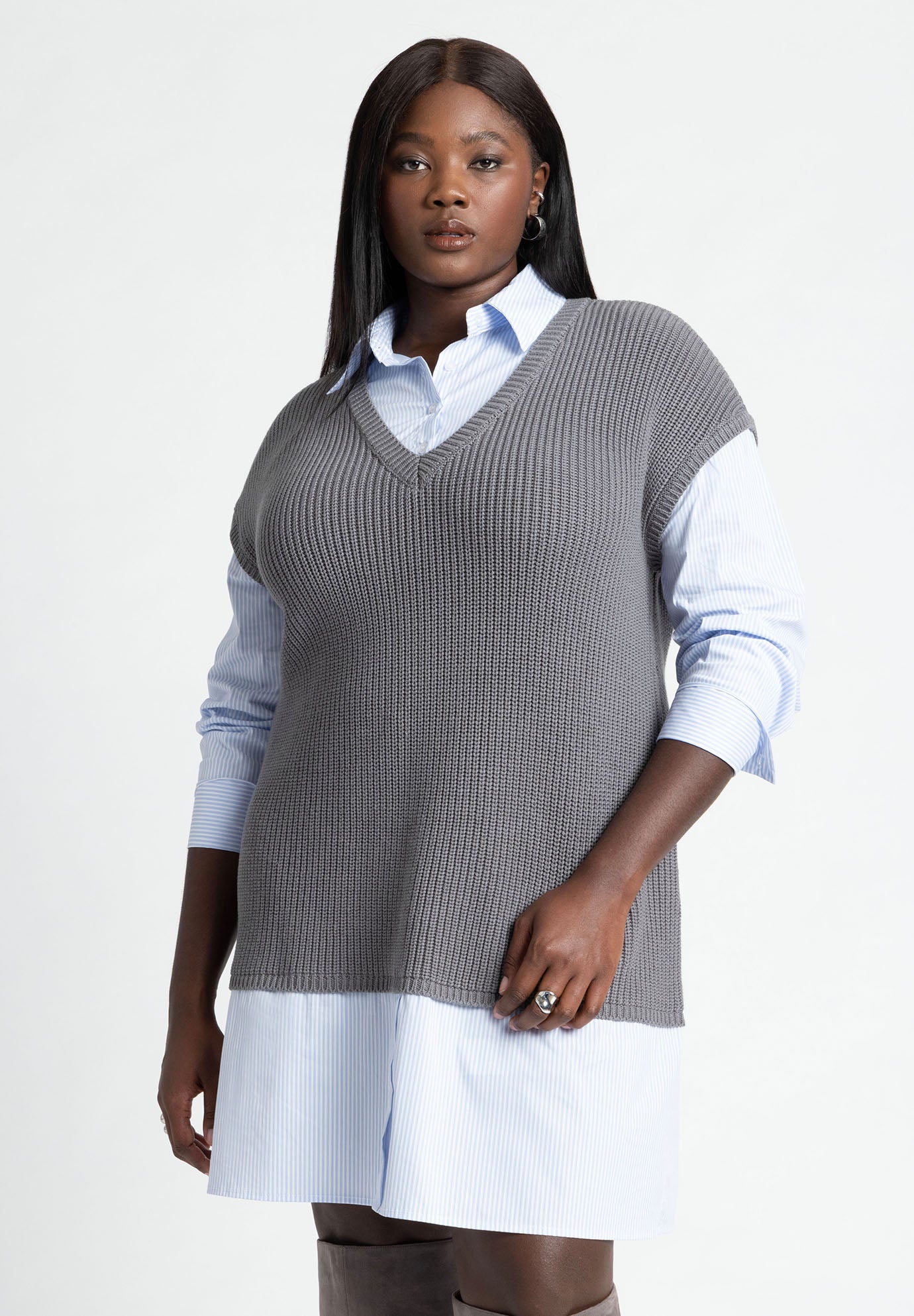 Twofer Shirt Dress image number 3