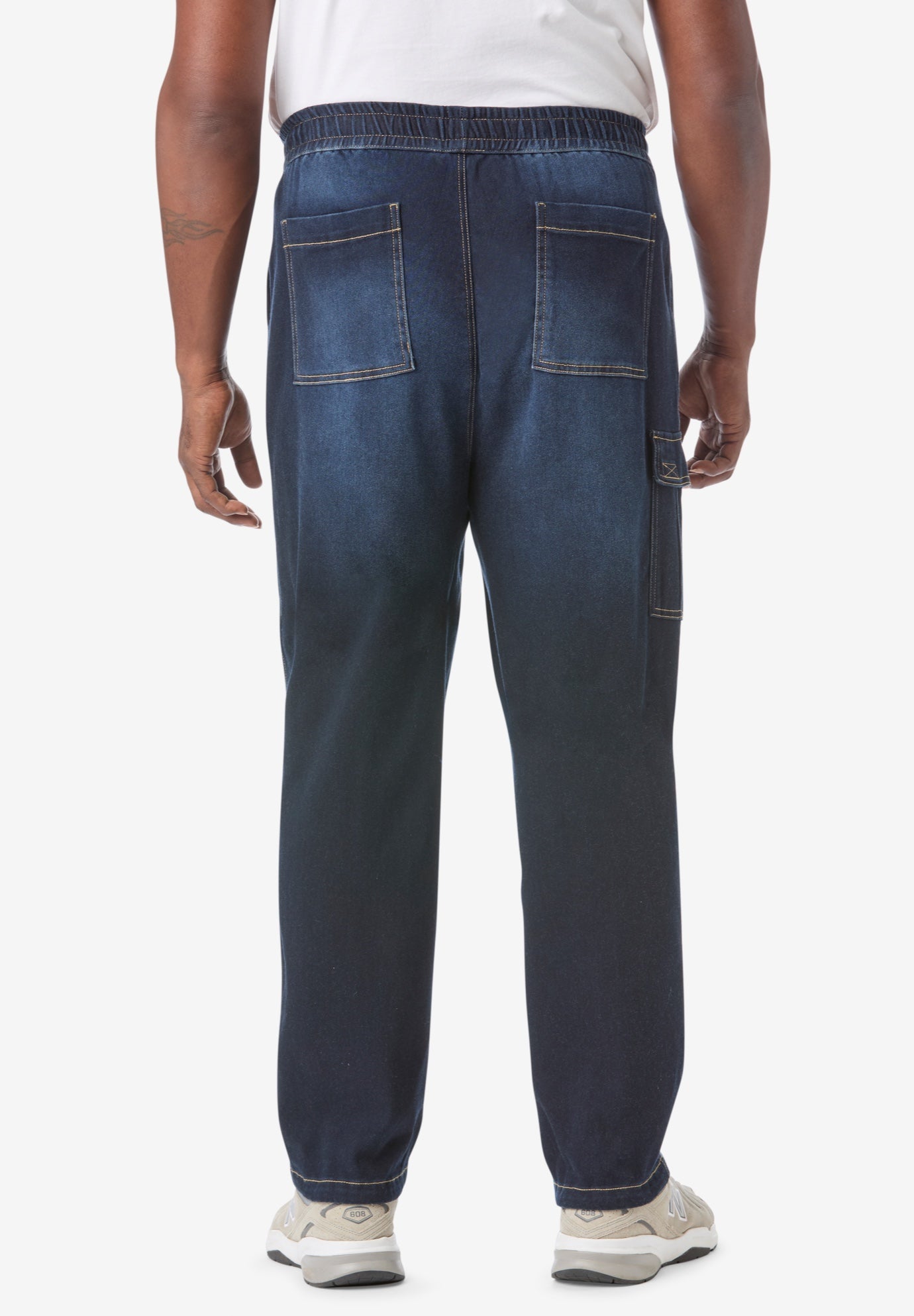 Pull-on Adjustable Denim Sweats image number 3