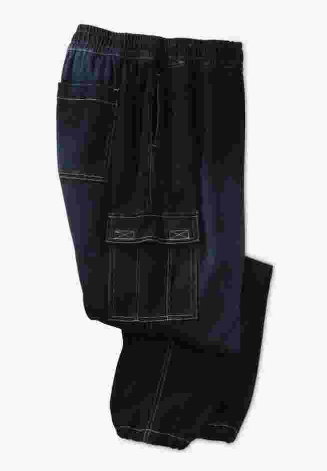 Pull-on Adjustable Denim Sweats image number 0