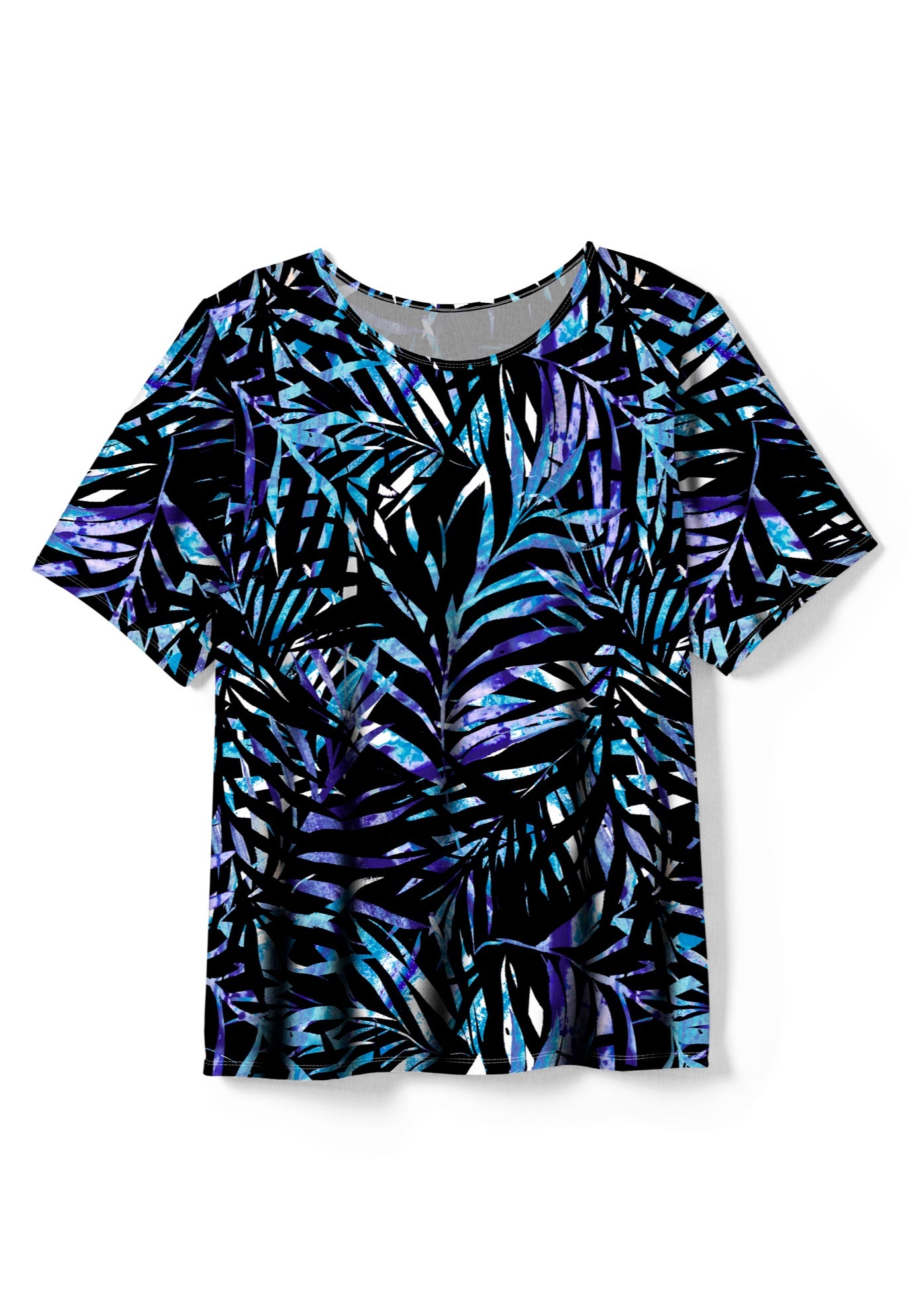 Chlorine-Resistant Crewneck Relaxed-Fit Swim Tee image number 3