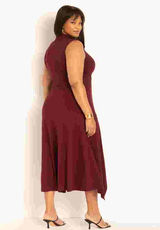 Asymmetrical Hem Jersey Dress image number 2