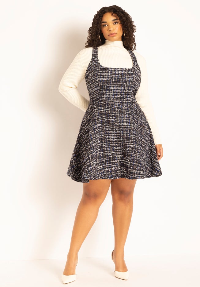 Flare Tweed Mini Jumper image number null