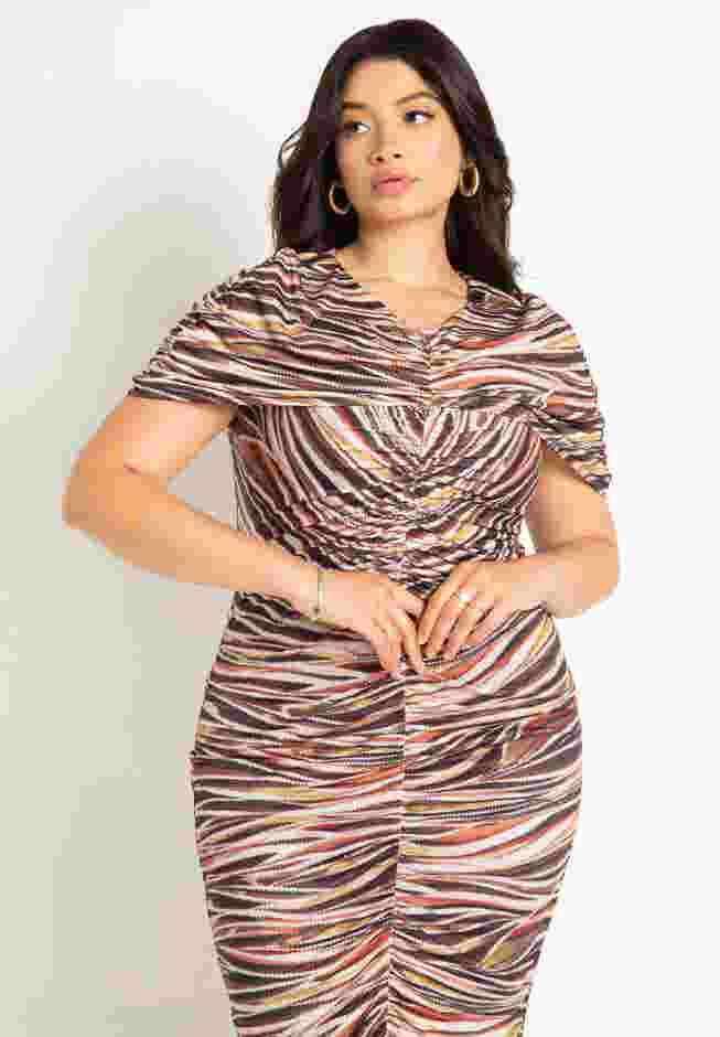 Capelet Ruched Dress image number 4