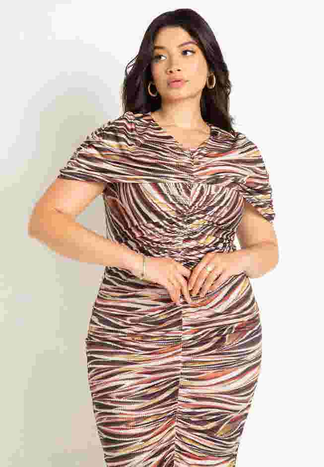 Capelet Ruched Dress image number 1