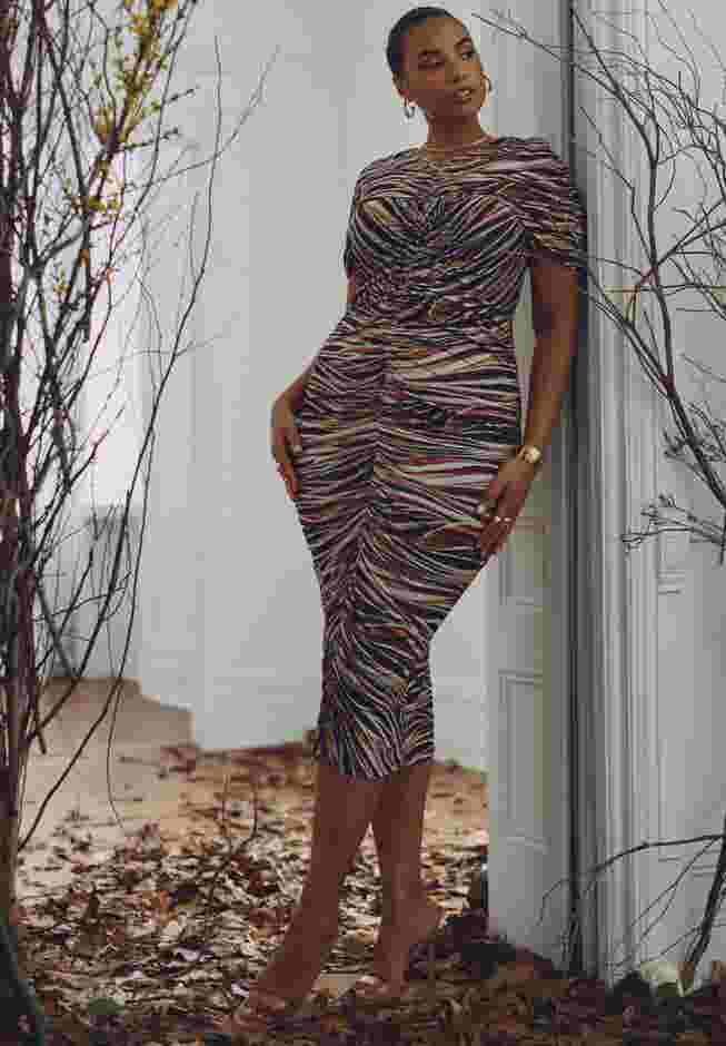 Capelet Ruched Dress image number 0