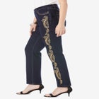 Plus Size Embroidered Bootcut Jean image number null