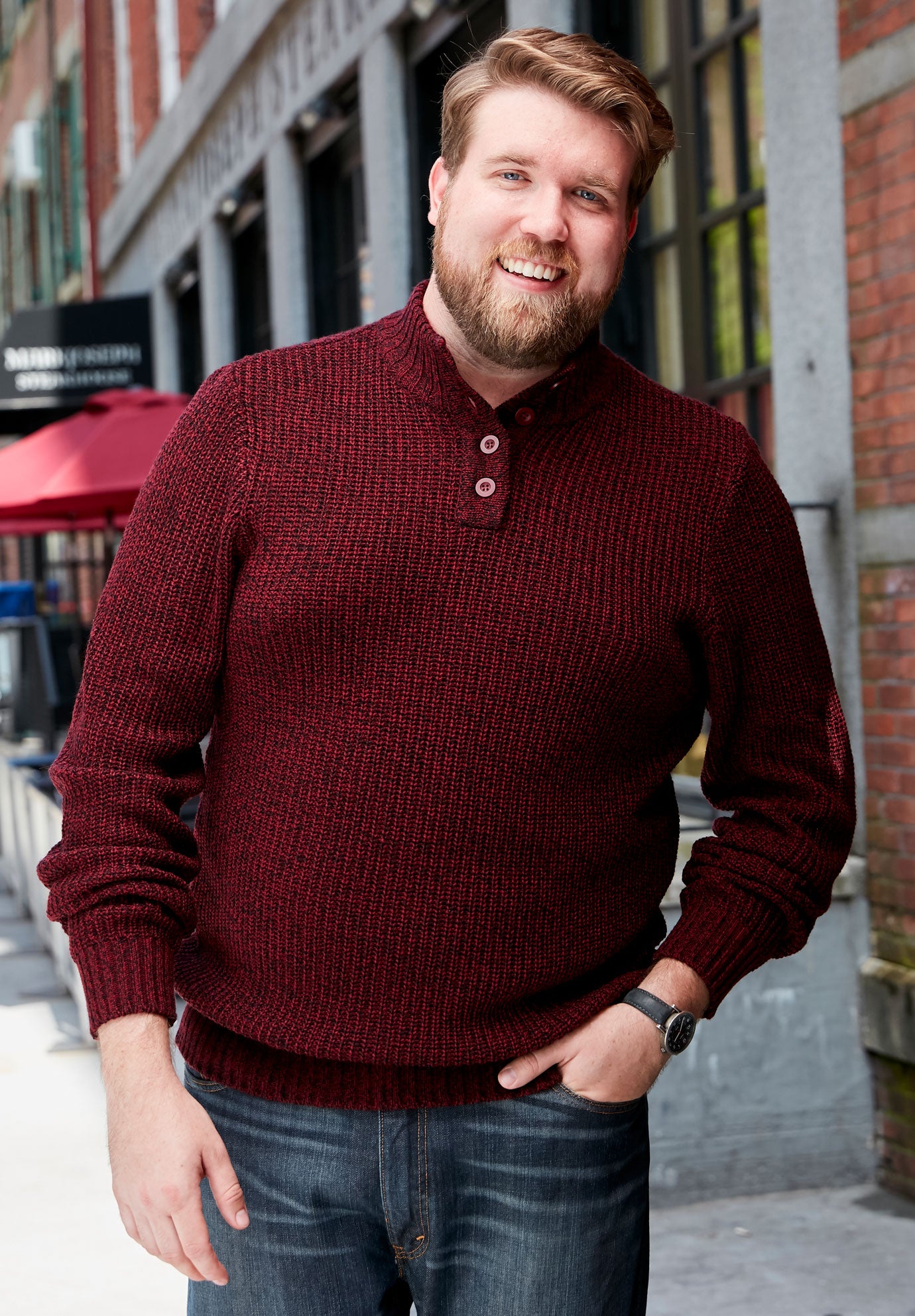 Henley Shaker Sweater image number 4