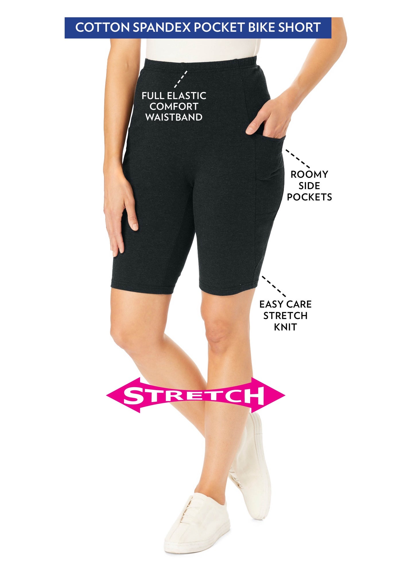 Stretch Cotton Pocket Bike Short image number 0