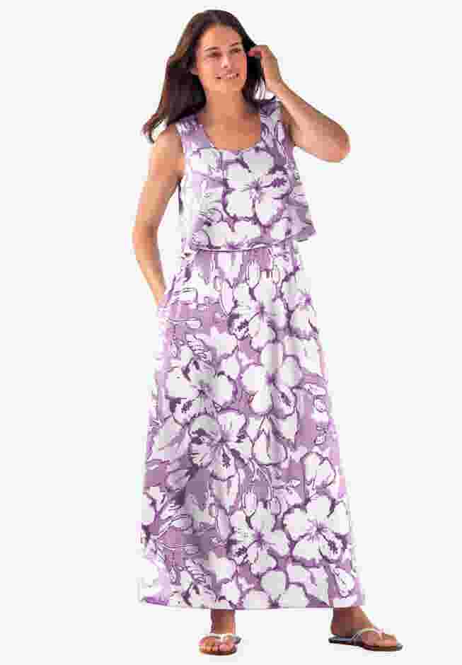 Layered Popover Maxi Dress image number 0