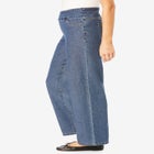 Flex-Fit Pull-On Wide-Leg Denim Jean image number null