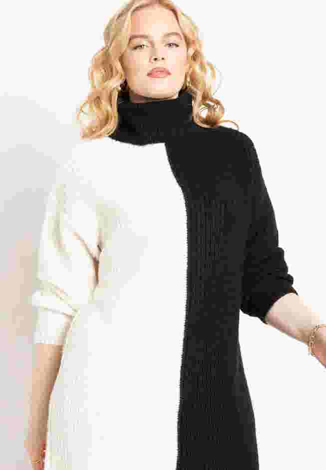 Turtle Neck Tunic Sweater Dress image number 1
