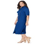 Button Front Sweater Dress image number null