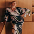 Printed Hankerchief Midi Dress image number null