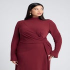 Cowl Back Asym Dress image number null