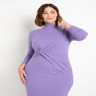 Twist Detail Ribbed Dress image number null