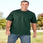 Shrink-Less Lightweight Henley T-Shirt image number null