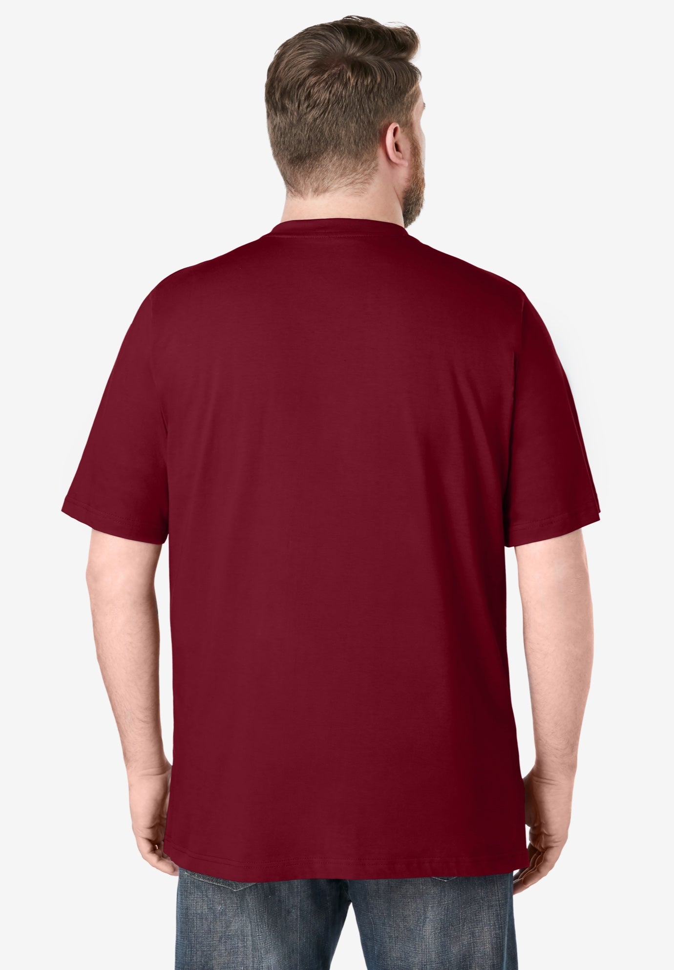 Shrink-Less Lightweight Henley T-Shirt image number 1