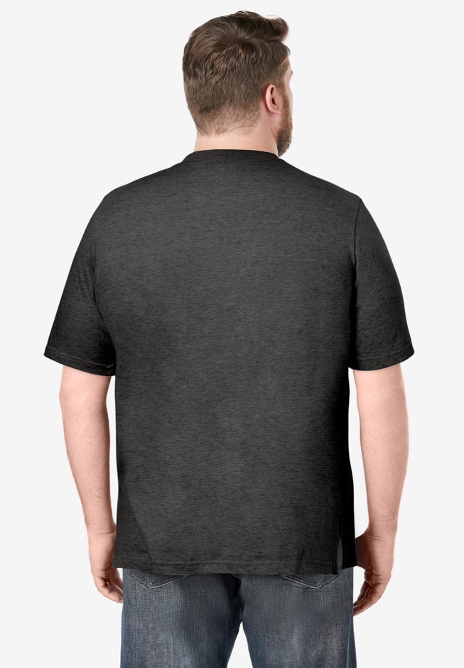 Shrink-Less Lightweight Henley T-Shirt image number 1