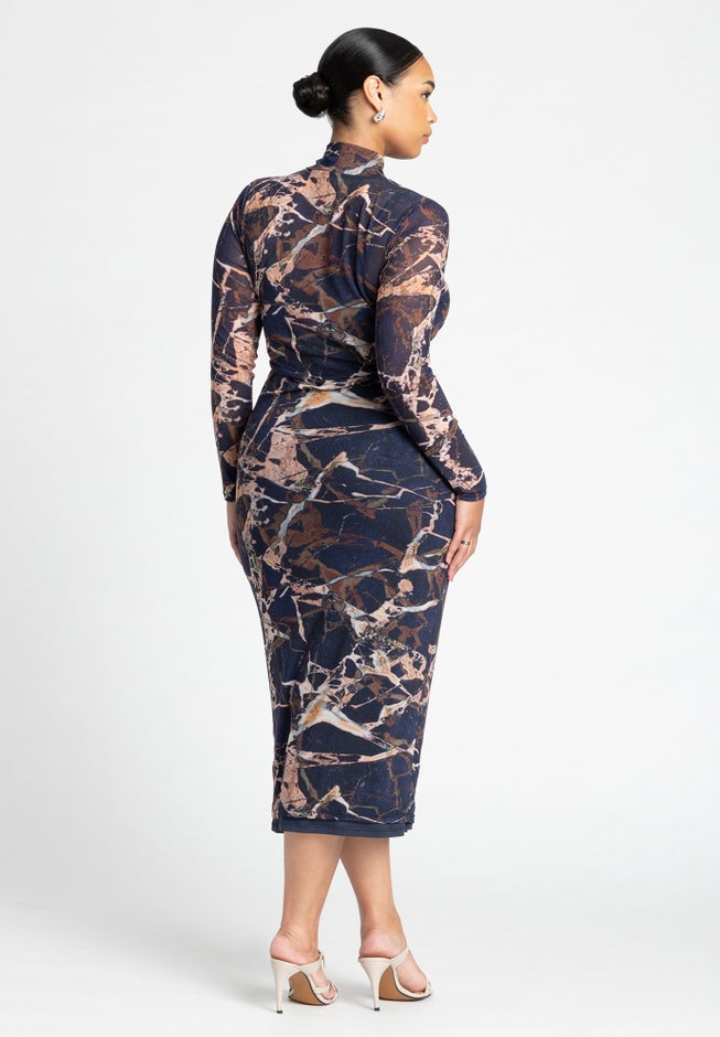 Mesh Midi Dress image number null