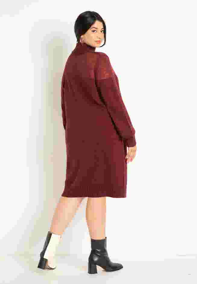 Sweater Dress With Sheer Panel image number 3