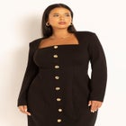 Strong Shoulder Mini Dress image number null