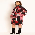 Exaggerated Sleeve Shirt Dress image number null