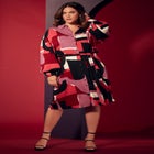 Exaggerated Sleeve Shirt Dress image number null