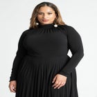 Pleated Skirt Raglan Dress image number null