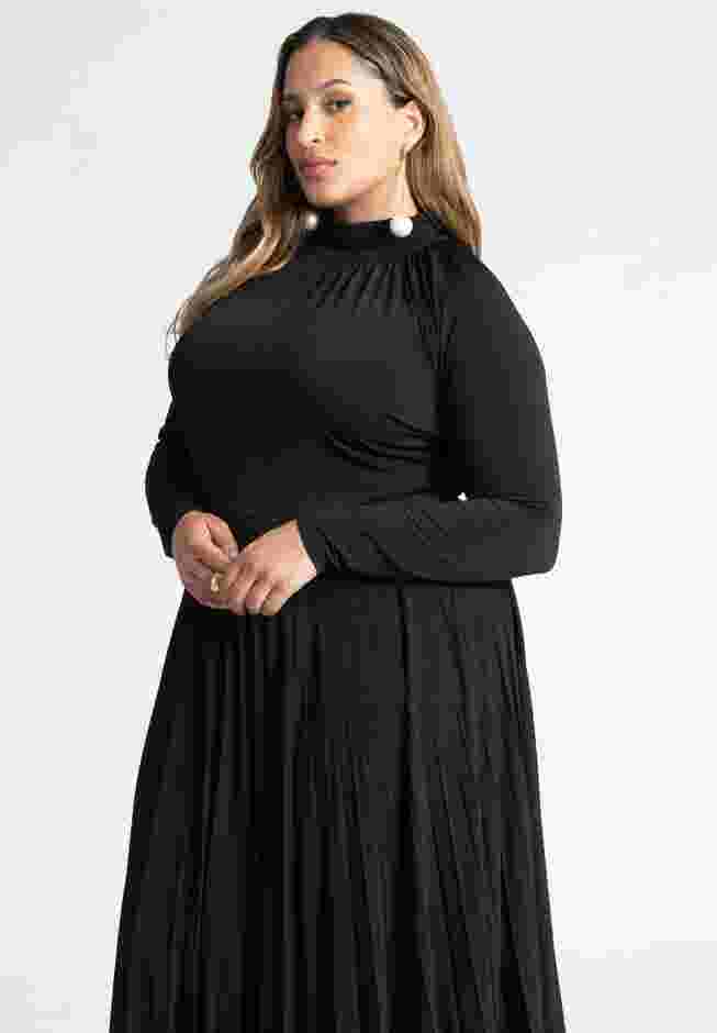Pleated Skirt Raglan Dress image number 2