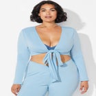 The '70s Tie Front Top image number null