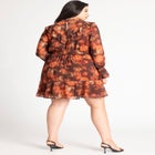 Mock Neck Ruffle Mini Dress image number null