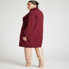 Sweater Mini Dress With Lace Detail image number null